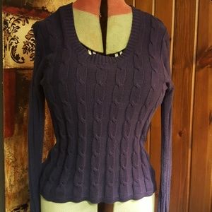 FADED GLORY NAVY BLUE SWEATER